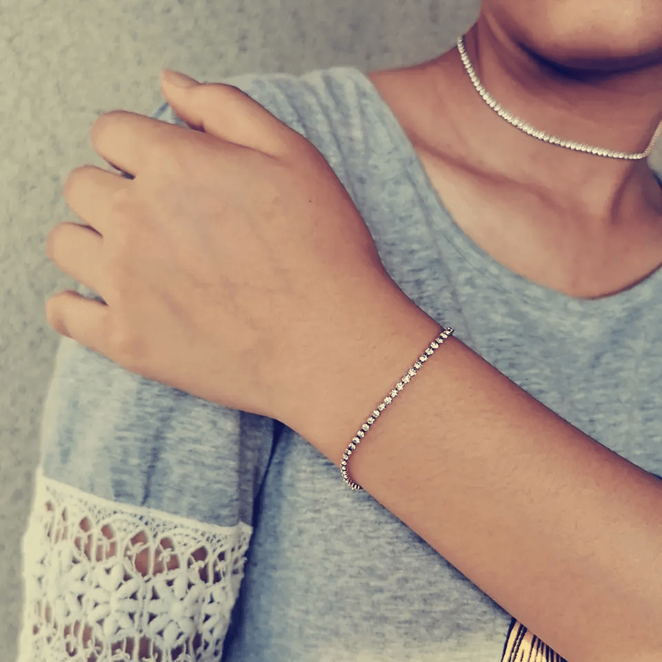 צמיד זרקונים זהב